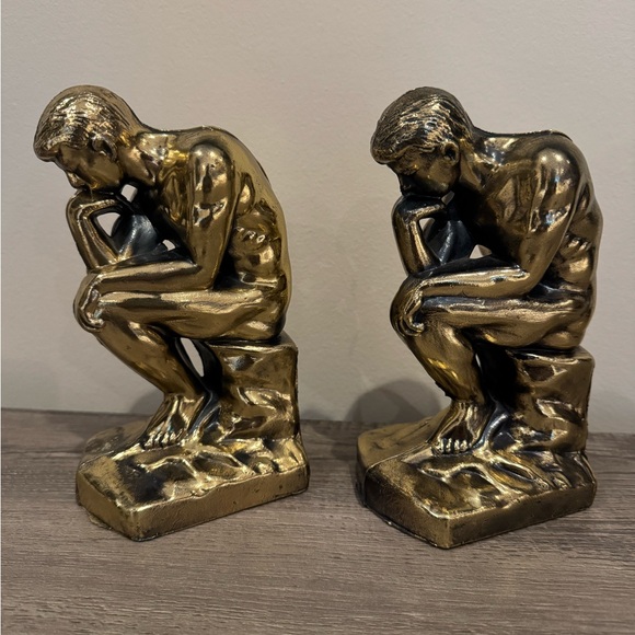 Gold Thinker Bookends - Picture 3 of 8
